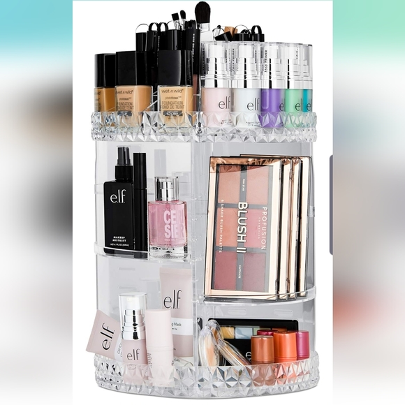 Bellapelle 360° Rotating Makeup Organizer Clear - Picture 3 of 10